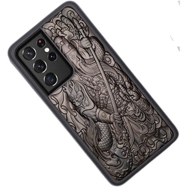 Funda de madera de ébano tallada de lujo para Samsung Galaxy S23 Ultra, funda protectora trasera de TPU, funda de teléfono S23 ultra Fivean unisex