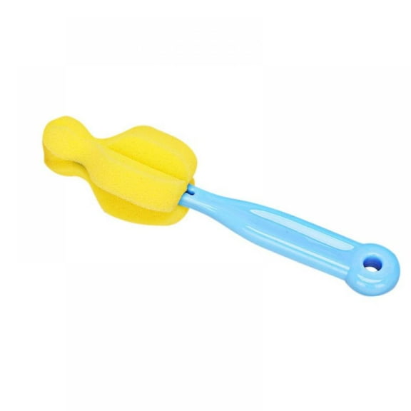 Novobey Baby Milk Bottle Nipple Brushes Pacifier Sponge Cleaning Small Brush Cleaner Set Sponge Straight Handle Brush Feeding Milk Bottle Brush
