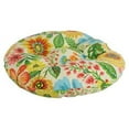 thumbnail image 3 of Blazing Needles 18-inch Round Patterned Spun Polyester Tufted Footstool Cushion, 3 of 4