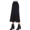 thumbnail image 3 of MixMatchy Women's Elastic High Waisted Wide Pleated A-Line Long Skirt, 3 of 6