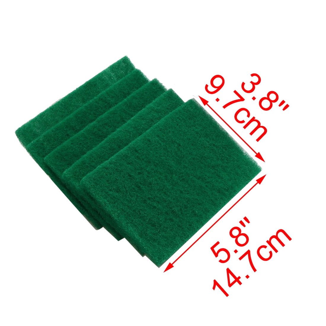 Kitchen Bowl Dish Pot Wash Scrub Sponge Cleaning Pads Green 20pcs
