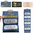thumbnail image 6 of Birthday Money Envelope for Cash Gifts, Happy Birthday Card with 6 Pockets,Surprise Cash Envelope Gift Ideas, Coated Paper Black Gold Money Holder Gift Card for Men Women Girls Boys, 6 of 9