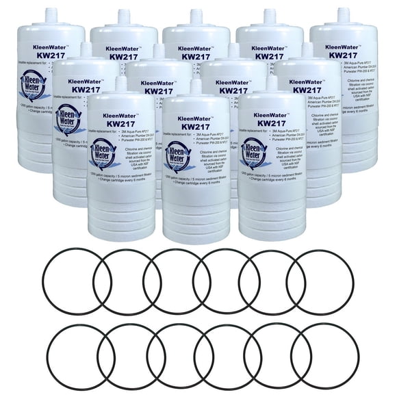 KleenWater KW217 Water Filters Compatible with Aqua-Pure AP217. with 12 AP200 Replacement O-rings by KleenWater (12)