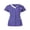 Purple, variant on LYMAYTER Women Medical Scrub Tops for S-3XL Buttoned Collar Nurse Uniform T-Shirt Comfy Slim Medical Workwear