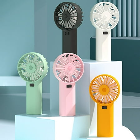 

Citystores Handheld Fan 7 Widen Blades Dense Grid Strong Wind Powerful Motor Quiet Operation Hands Free Mini Electric Fan Travel Supply Black