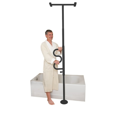 UPC 897564000115 product image for Stander Security Pole and Curve Grab Bar  Bathroom Safety Rail for Elderly  Tens | upcitemdb.com