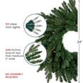 thumbnail image 5 of Northlight Real Touch™ Pre-Lit Grande Spruce Artificial Christmas Wreath - 24" - Clear Lights, 5 of 7