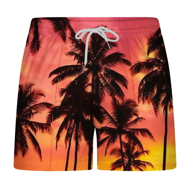 Mens Casual Pantalones Cortos Cuello Redondo Gradación Impresión Suéter Camiseta, Blusa Deportiva de Fitness para Hombres