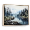 thumbnail image 2 of Designart "Canada Calm Lake" Landscapes Floater Framed Canvas Print, 2 of 7