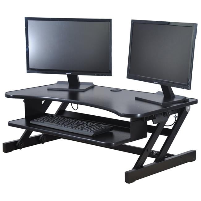 Deluxe Adjule Stand Up Desk Riser 37 W Top Pull Out Keyboard Deluxe Adjule Stand Up Desk Riser 37 W Top Pull Out Keyboard Tray Black R Dadrb