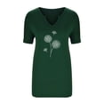 thumbnail image 4 of Birdeem Mode Décontractée pour Femmes Blouses à Manches Courtes Imprimées Col en V T-Shirts Hauts, 4 of 12