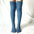 thumbnail image 2 of LWNYDPLSD Womens Stockings Cotton Ladies High Warm Socks The Girls Warm Thigh Over Knee Long Christmas Knit Socks Clearance Sale Blue, 2 of 5