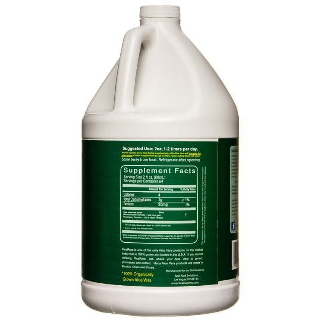 Real Aloe Co. Aloe Vera Juice, Organic - 1 gal
