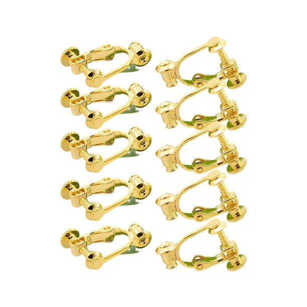 Minnieouse 10 Uds. Convertidores de Clip para oreja, accesorios para pendientes, componentes de joyería hechos a mano con almohadillas de Ropa, zapatos y accesorios Miscelánea Tipo 1