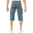 thumbnail image 2 of X RAY JEANS Mens Belted 18" Inseam Below Knee Long Cargo Shorts, Steel, 50, 2 of 5