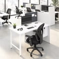 thumbnail image 1 of Scranton & Co Engineered Wood 60-inch Office Cubicle Desk with Storage in White, 1 of 7