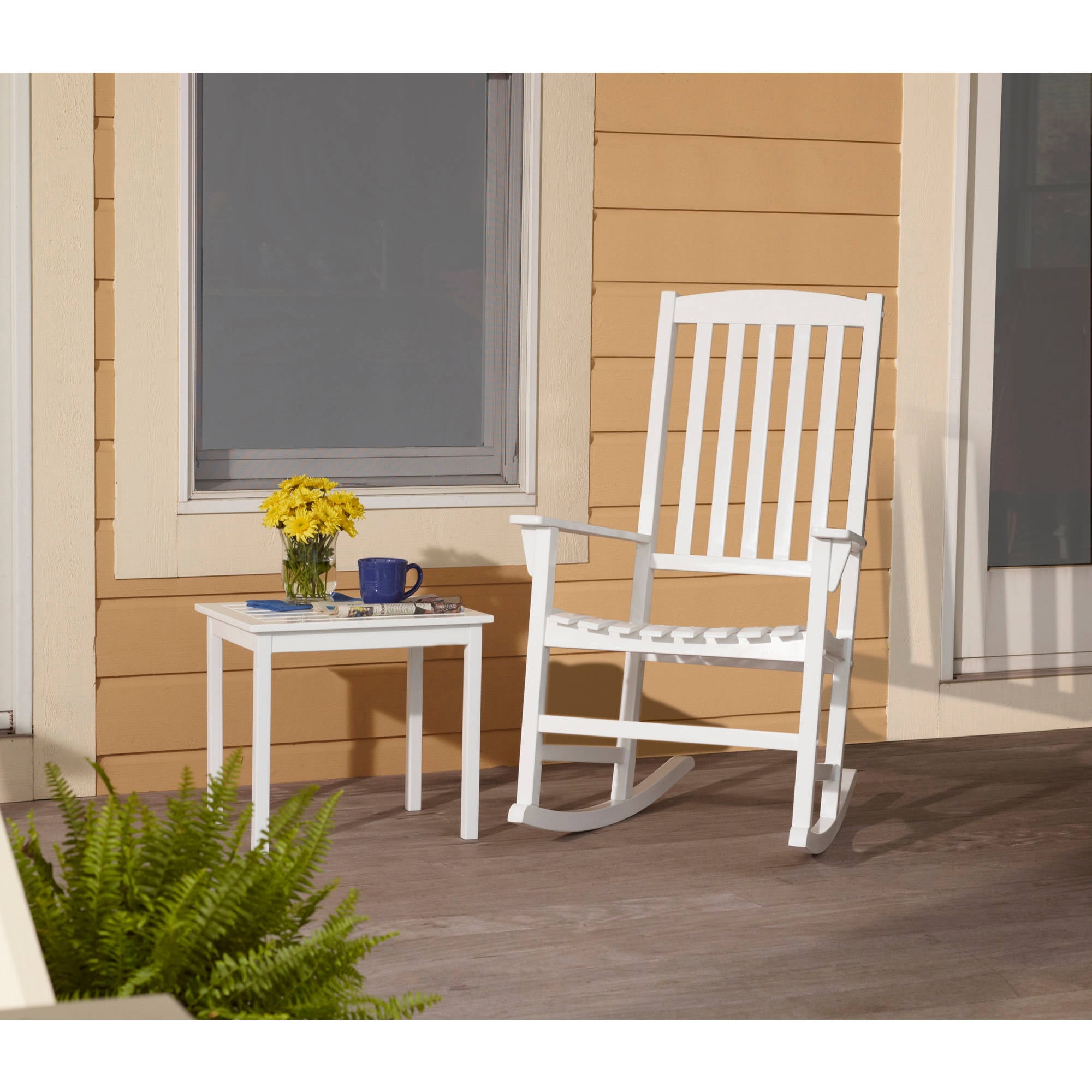 Mainstays Porch Rocker Brown Walmartcom