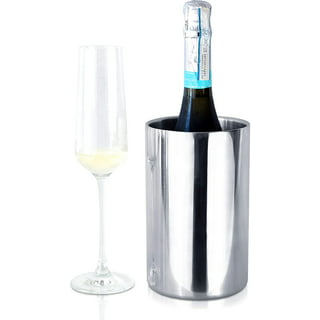 Potted Pans Single Bottle Wine Chiller Ice Mold Plastic and Metal Drip Tray