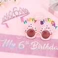 thumbnail image 5 of Decoraciones de Cumpleaños, Kit de Sash y Corona con Brillo con Gafas de Sol de Feliz Cumpleaños, Corona de Princesa Tiara y Accesorio de Atuendo para Fiesta de Sash, 5 of 5