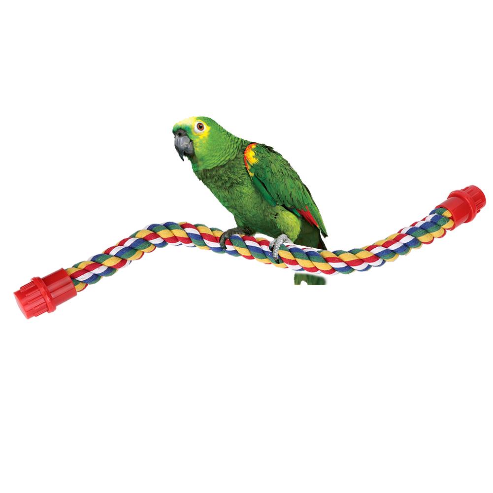 Tebru Bird, Colorful Hanging Cotton Rope Bird Standing Frame Comfortable Parrot Chewing Climbing