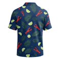 thumbnail image 4 of Mfakffe Hawaiian Mens Golf Shirts Casual Short Sleeve Polo Shirt Summer Big and Tall Collared Top Comfortable Cotton Tee (Purple, XL), 4 of 5