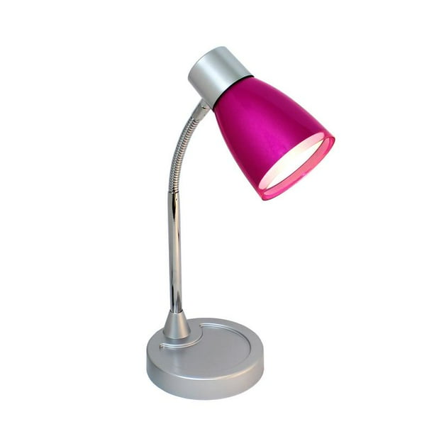 LimeLights Flashy Flexible Gooseneck LED Desk Lamp Metallic Pink