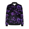 thumbnail image 5 of thefmos Women's Full Zip Long Sleeve Printed Jacket Loose Fit Casual Outerwear Fashion Spring Fall Outfit, Multicolor XL, 5 of 5
