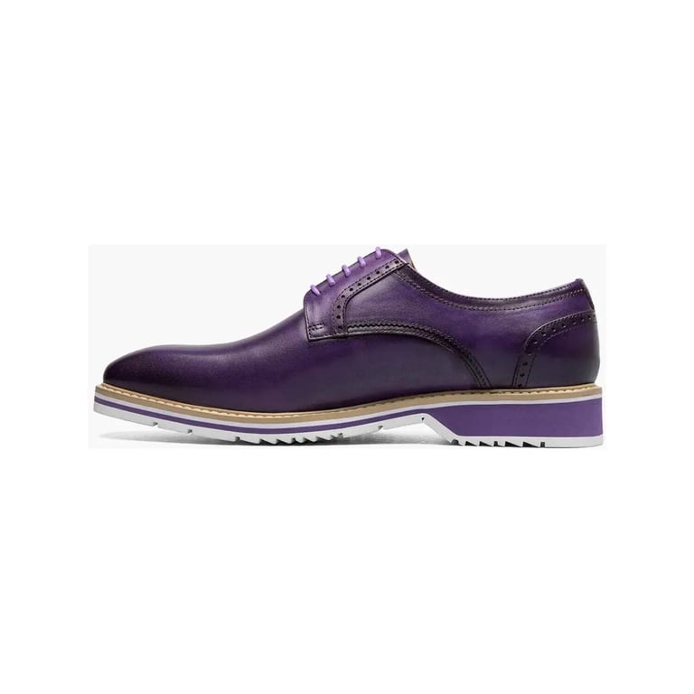 Stacy Adams Barringer Plain Toe Oxford Walking Shoes Purple 