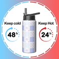 thumbnail image 4 of 18oz Vacuum Insulated Flamingo Themed Water Bottle for Wilderness Trekking Camping Sports Stainless Steel Leak Proof, 4 of 6