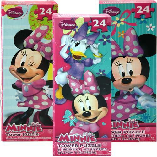 Disney Minnie Mouse 24 Piece Tower Puzzle  Cardinal Hasbro Disney Junior 