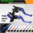 thumbnail image 4 of Tignapoo CNC Precision Aluminum Alloy Motorcycle Brake Lever Set with Anodized Blue Finish, 7/8" 22mm Hydraulic Pump, Compatible with DOT3/DOT4 Brake Fluid, 4 of 7