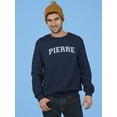 thumbnail image 2 of Pierre Text Men Sweatshirt, Male XX-Large, 2 of 4