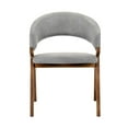 thumbnail image 6 of Talulah Gray Fabric and Walnut Veneer Dining Side Chairs - Set of 2, 6 of 6