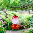 thumbnail image 3 of sruoe Hummingbird Feeder, Hanging Hummingbird Feeder Outdoor, Small Hummingbird Feeders, Ant Moat Perch Decor Bird Feeders for Garden Patio Window Backyard, Glass, 3 of 5