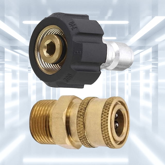 Conector Rápido Conector rápido de alta presión M22 Acoplamiento rápido de latón para tubería de agua (1/4)