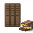 thumbnail image 3 of COFEST Chocolate Bar Molds, Silicone Snap Bars Making Set, Break Apart Wax Melt Mould, Easy Release Soy Candle Mould Rectangle Durable Non-Stick for Protein and Energy Soap Home DIY Handmade Gifts, 3 of 8