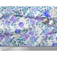 thumbnail image 2 of Soimoi Poly Georgette Fabric Leaves & Rose Flower Print Sewing Fabric Yard 42 Inch Wide, 2 of 3