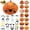 15 Pack 15 Designs, variant on Joyfy 16 Pcs Halloween Pumpkin Decorations Kit for Kids,Foam Pumpkin Face Stickers Halloween Party Supplies Halloween Favors Pumpkin Painting Kit