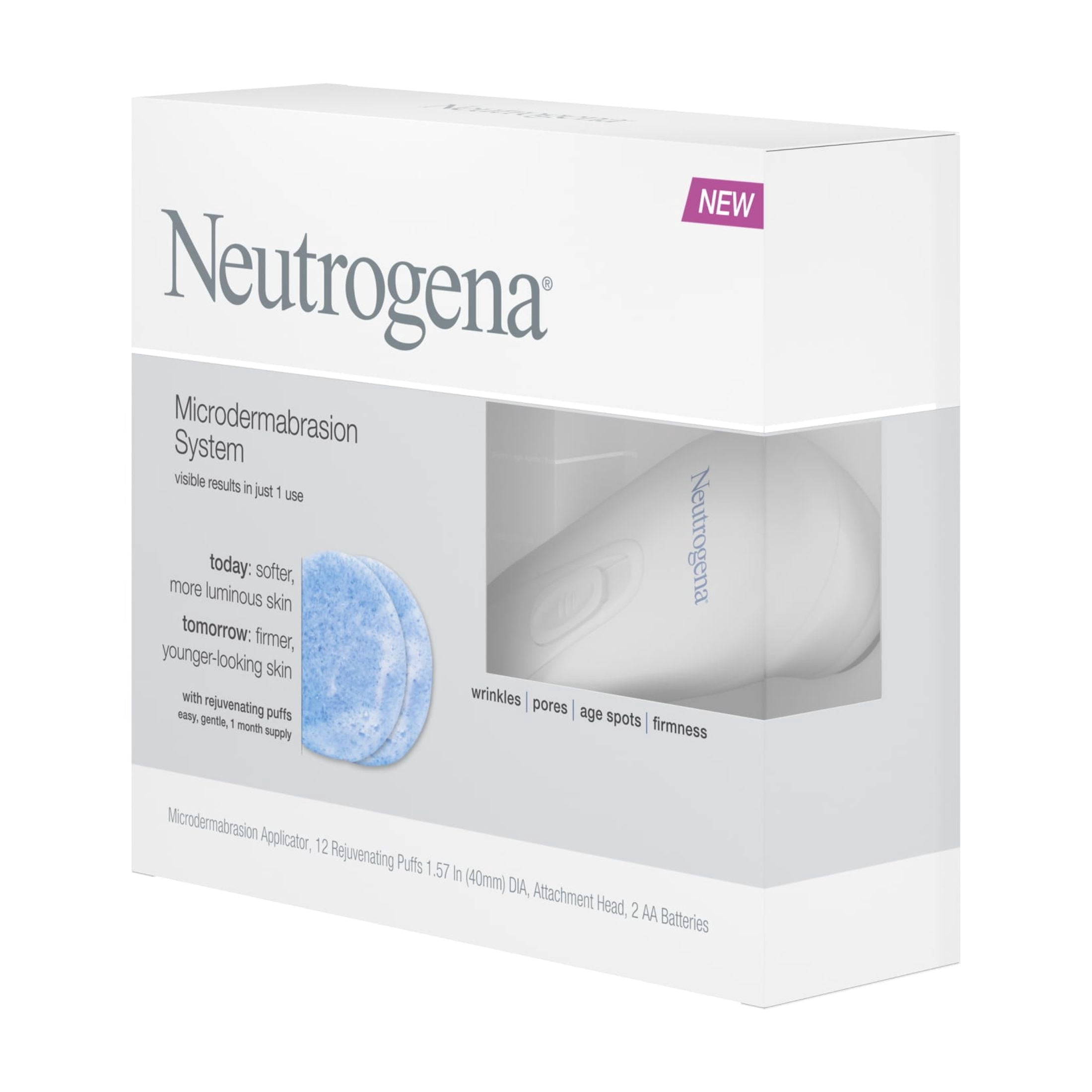 Neutrogena Microdermabrasion Kit, 1 Month Skin Exfoliator w/ Glycerin, 1 Count
