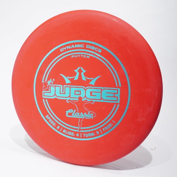 Dynamic Discs Soft Classic EMAC Judge Disc Golf Putter & Approach Disc, Pick Color/Weight [Stamp & Exact Color May Vary] Red 173-174 grams