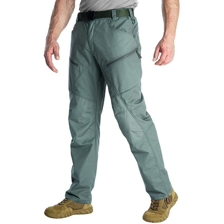OmicGot Quick Dry 3/4 Capri Pants Men's Casual Mult-Pocket Lightweight  Shorts Outdoor Hiking Tactical Cargo Nylon Pants