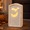 Ivory Lighted Tombstone, variant on Lighted Bat Cutout Tombstone Halloween Decor, Illuminated Graveyard Statue with Ivory or Charcoal Finish for Tabletop, Mantel, Entryway and Covered Porch Display