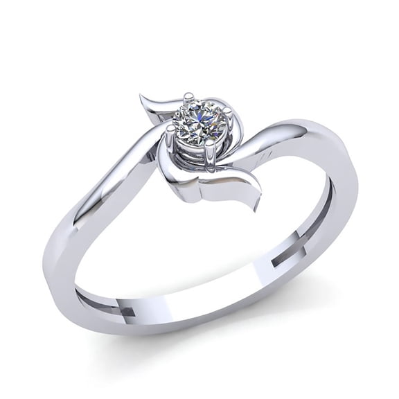 Unique Solitaire Women's Engagement Ring For Her Gift 1.8 Ct Diamond 14K White Gold Over