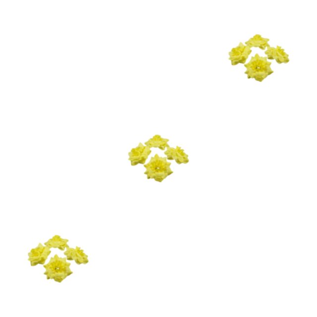 Wweixi 50pack/lot Stunning Bouquets With Soft Texture And Realistic Appearance Low Maintenence Fiber Wide Application Yellow 4.5cm 3Set