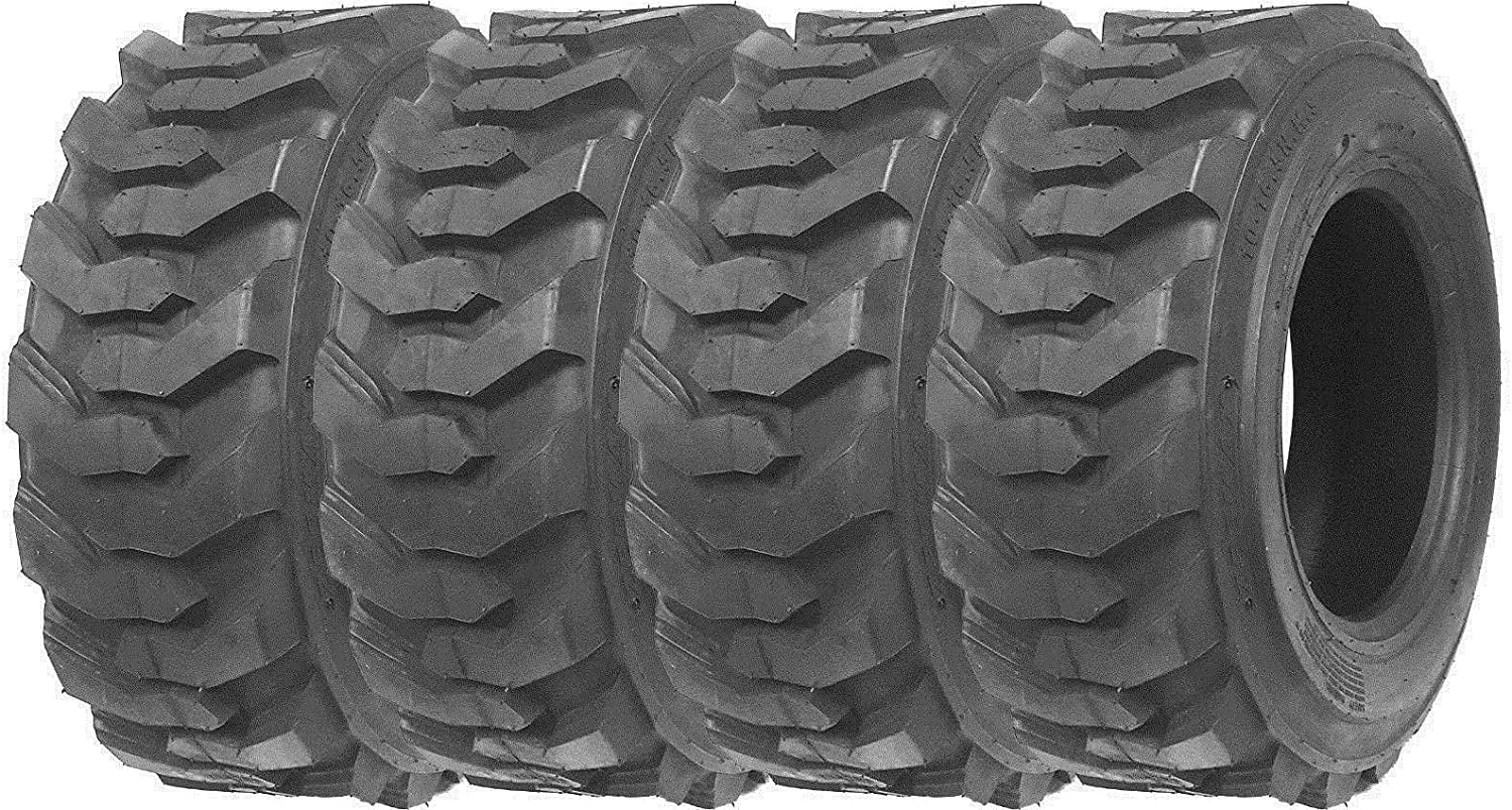 Four10x16.5 Skid Steer Loader Heavy Duty Tires Sidewall Protection 1016.5