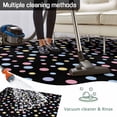 thumbnail image 5 of Colorful Polka Dot Outdoor Rug for Patio/Deck/Porch, Non-Slip Large Area Rug 6 x 9 Ft, Modern Minimalist Geometric Black Indoor Outdoor Rugs Washable Area Rugs, Reversible Camping Rug Carpet Runner, 5 of 8