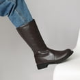 thumbnail image 4 of OKBOP Ladies Tall Boots Faux Leather Riding Pull-On Knee-High Fall, 4 of 5