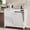 White, variant on Single Tilt Out Trash Can Cabinet with Negative Ion Odor CONTROL, Hidden 10-Gallon Recycling Cabinet, Dog Proof Garbage Can for Kitchen, Laundry, Dining Room, Black