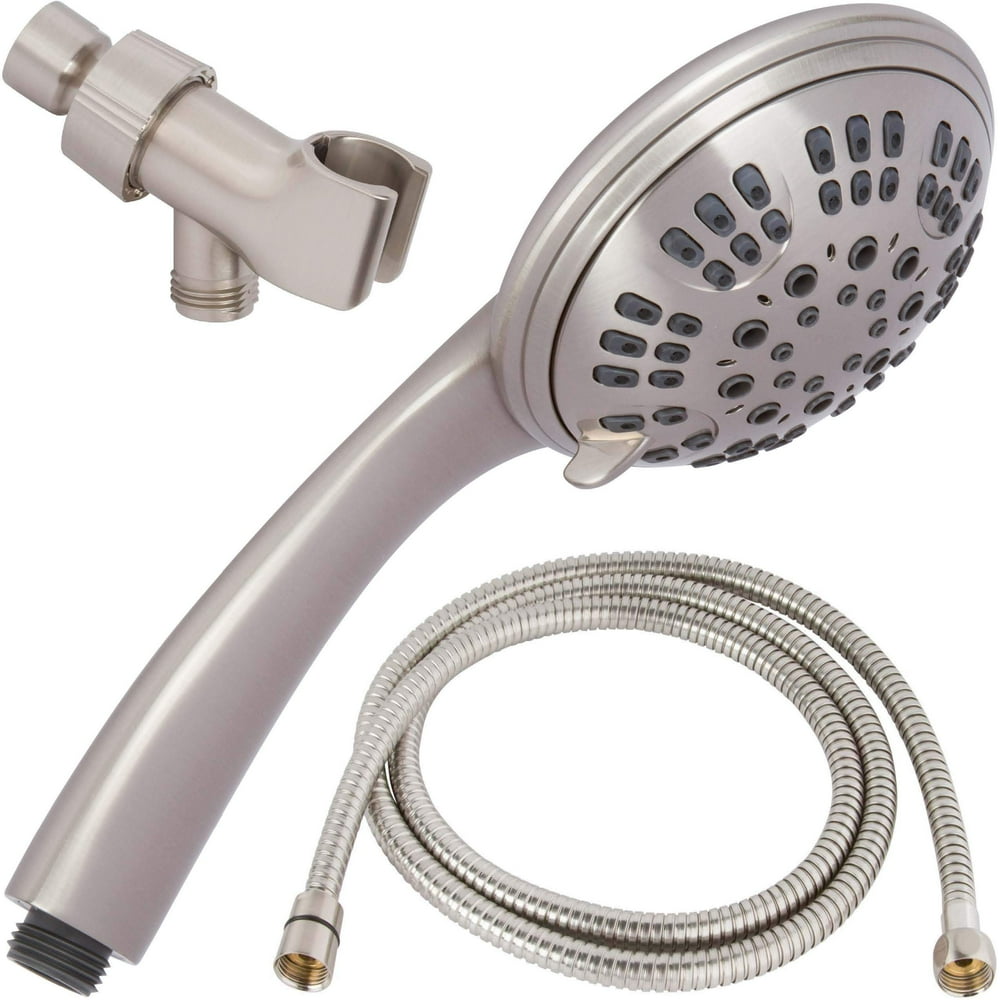 Aqua Elegante 6 Function Handheld Shower Head Kit High Pressure, Removable Hand Held