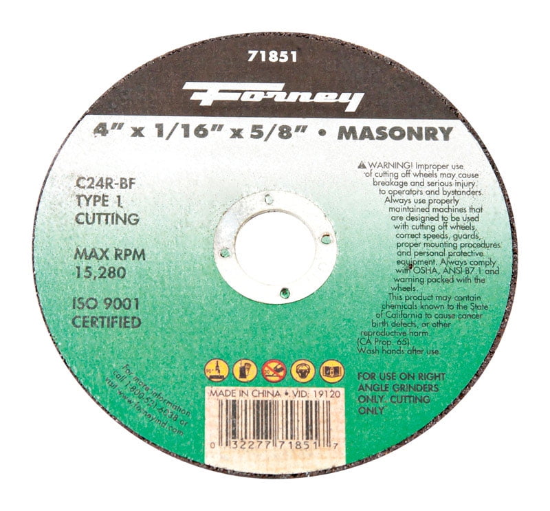 Forney Industries 71851 Masonry Chop Saw Blade with 0.87 in. Arbor